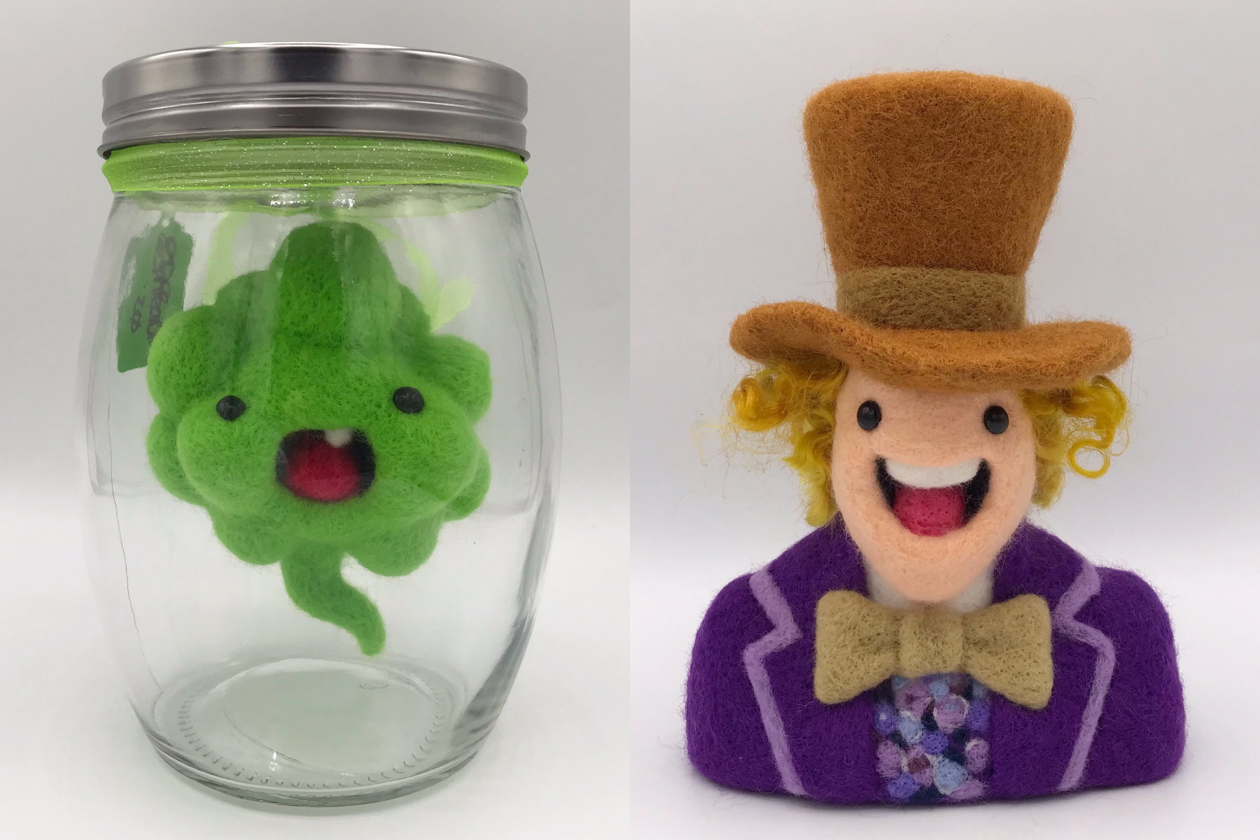 Ed Mironiuk’s needle-felted farts and cute characters will brighten your day