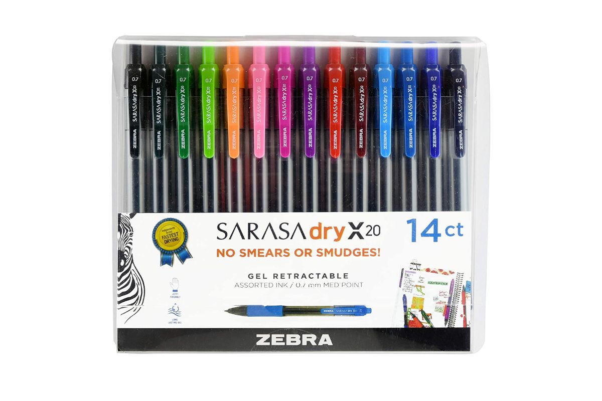 Zebra Pen Sarasa Dry X20 Retractable Gel Pen best pens for lefties
