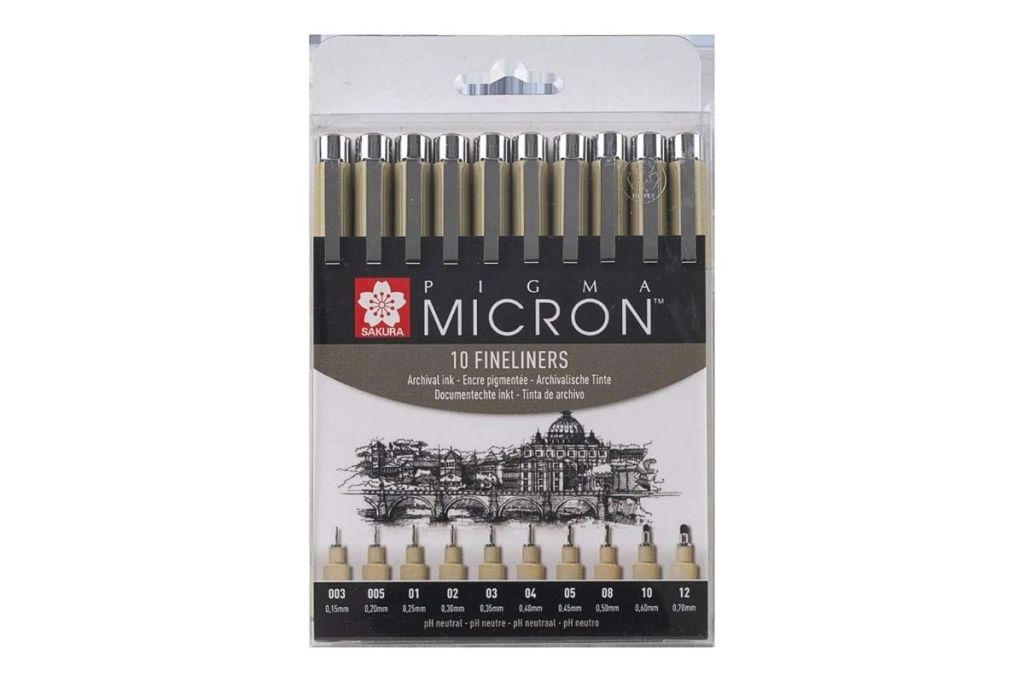 Sakura Pigma Micron 10 Fineliner pens