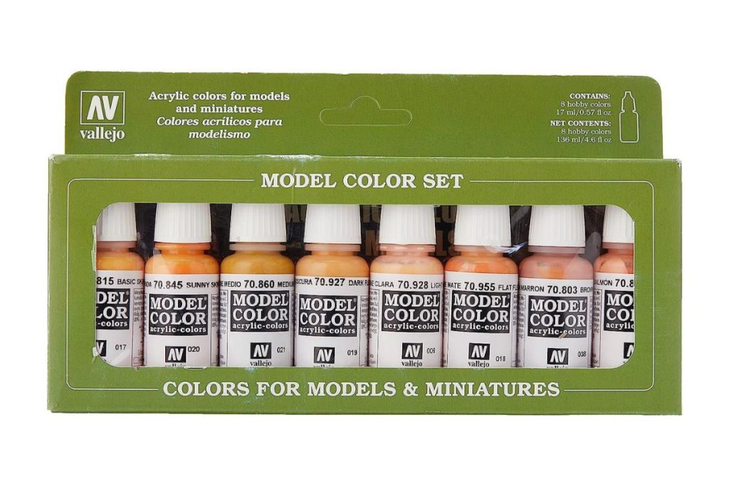 Skin Color Vallejo Paint Model Set